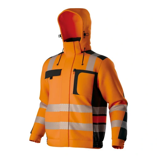 HI-VIS to-tons strækket isoleret blødhætte jakke