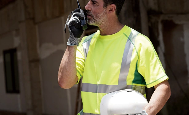 B027 HI- VIS MESH INSERTS S/ S T-SHIRT
