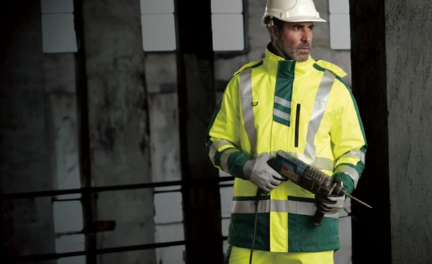 E026 HI-VIS VATERPROOF RECYCLED PARKA MED SKYDT LINJER