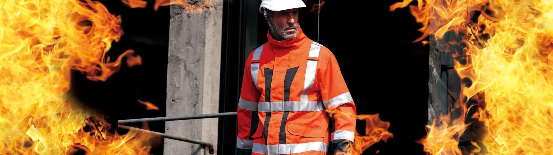 HI-VIS Flamme resistent jakke og bukser / Coverall
