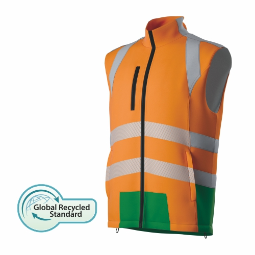HI-VIS Genbrugt fuld Zip isoleret kropvarmer