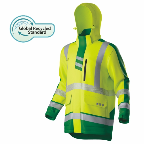 HI-VIS Genbrugt 2IN1 Oxford vandtæt Parka med quiltet liner